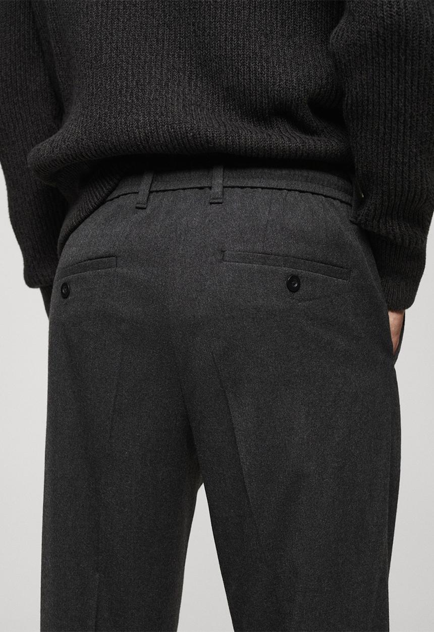 MANGO - Trousers stone - gray