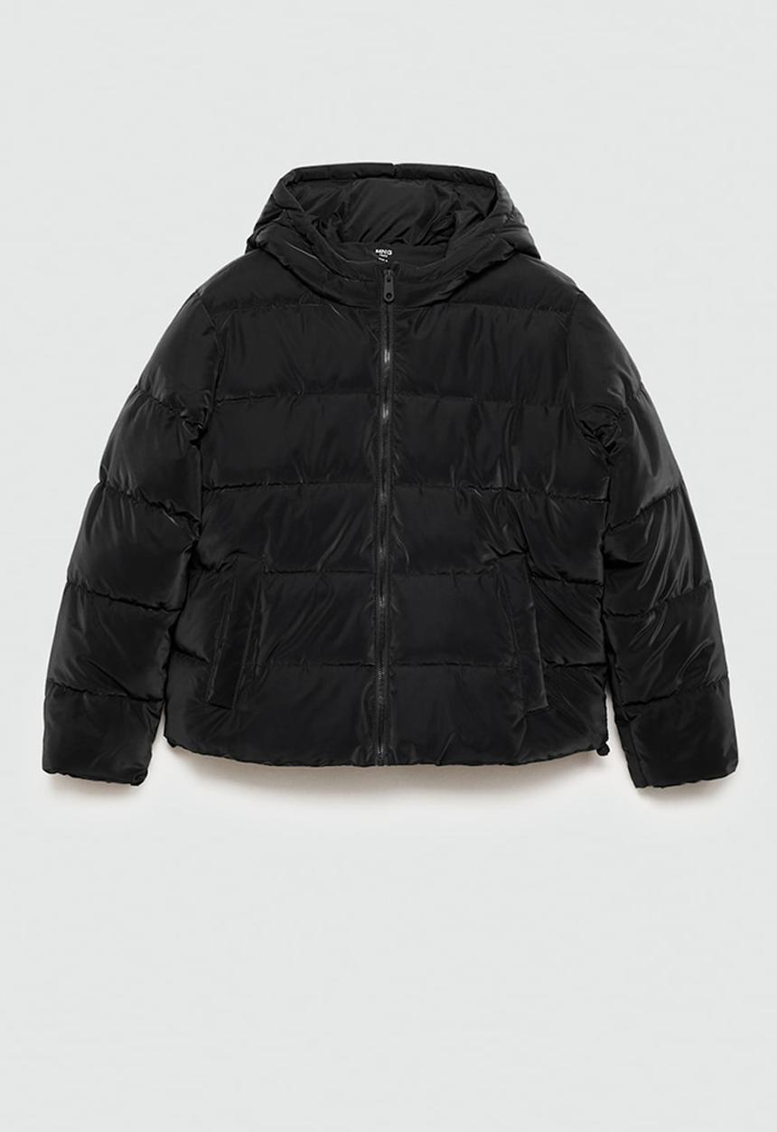 MANGO - Anorak velvet - black