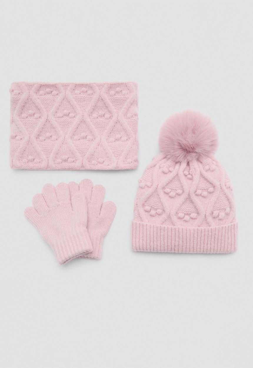 MANGO - Gloves rombusg - light/pastel pink