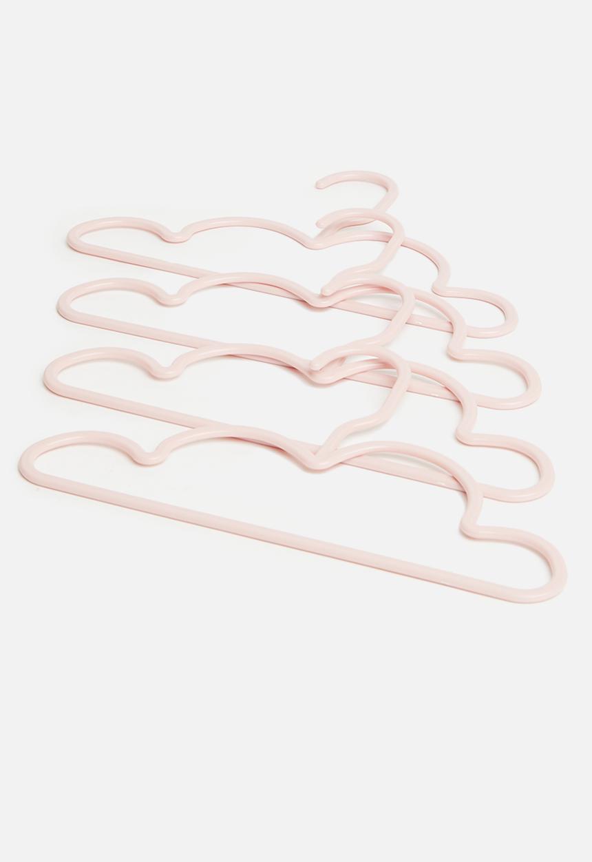 H&S - Kids cloud hanger set of 4 - pink