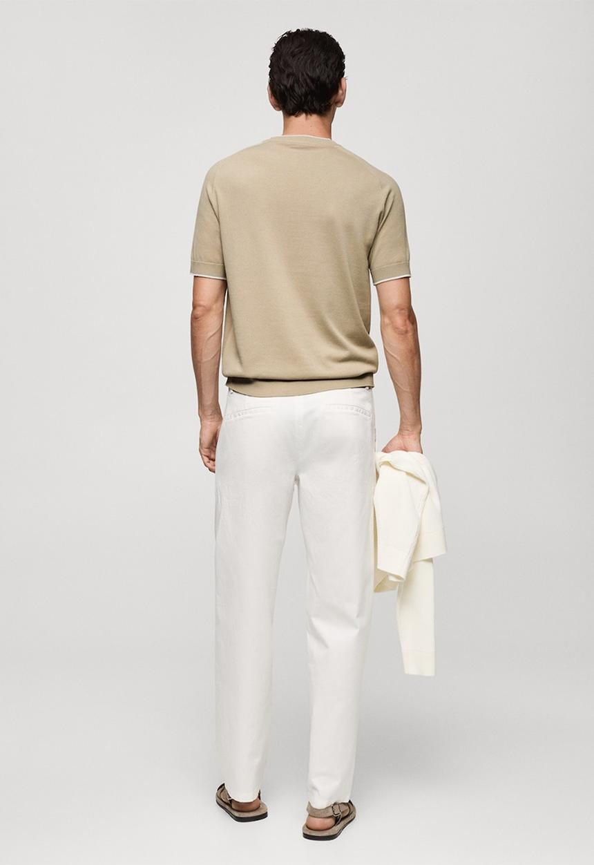 MANGO - T-shirt puroh - light beige