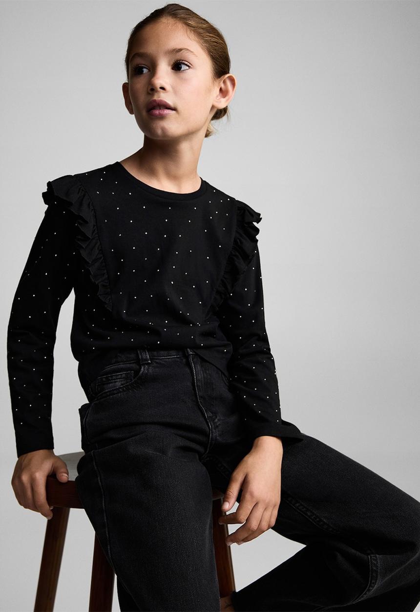 MANGO - T-shirt mia - black