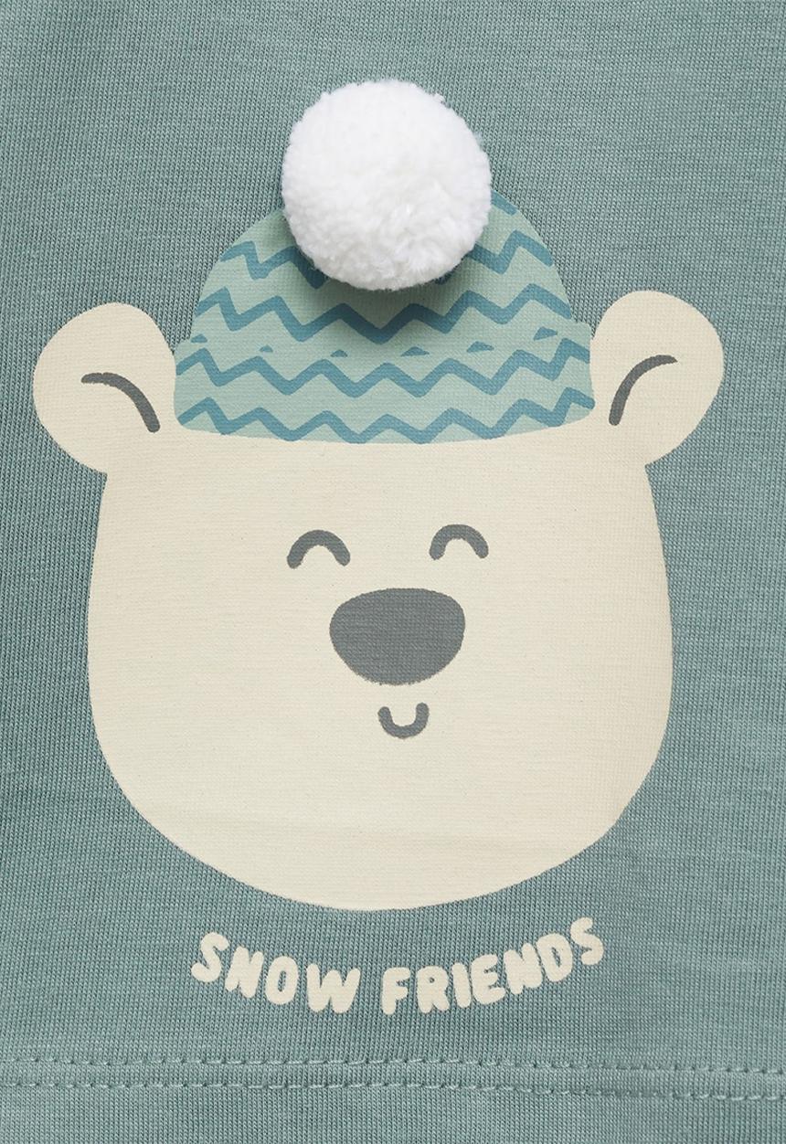 MANGO - T-shirt pompon - light/pastel green