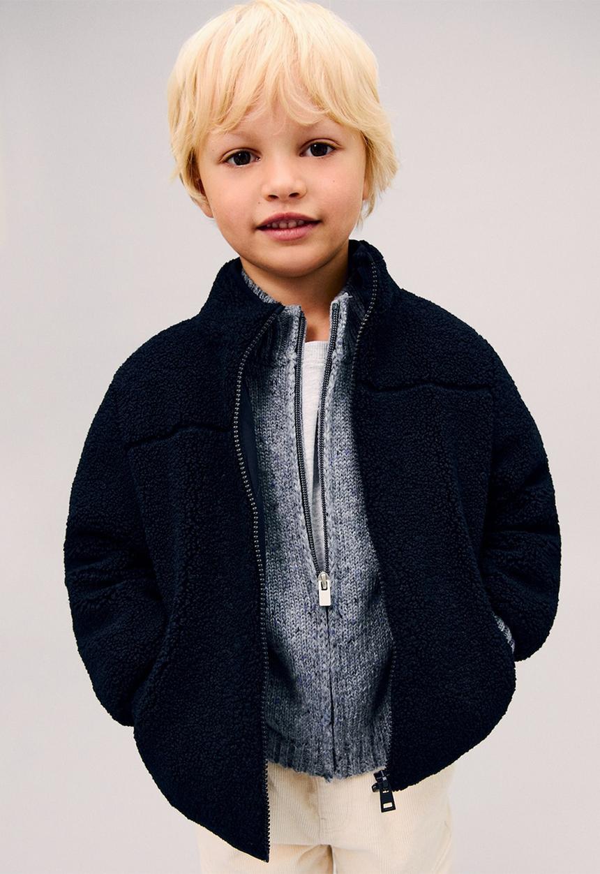 MANGO - Puffer coat cerler - navy