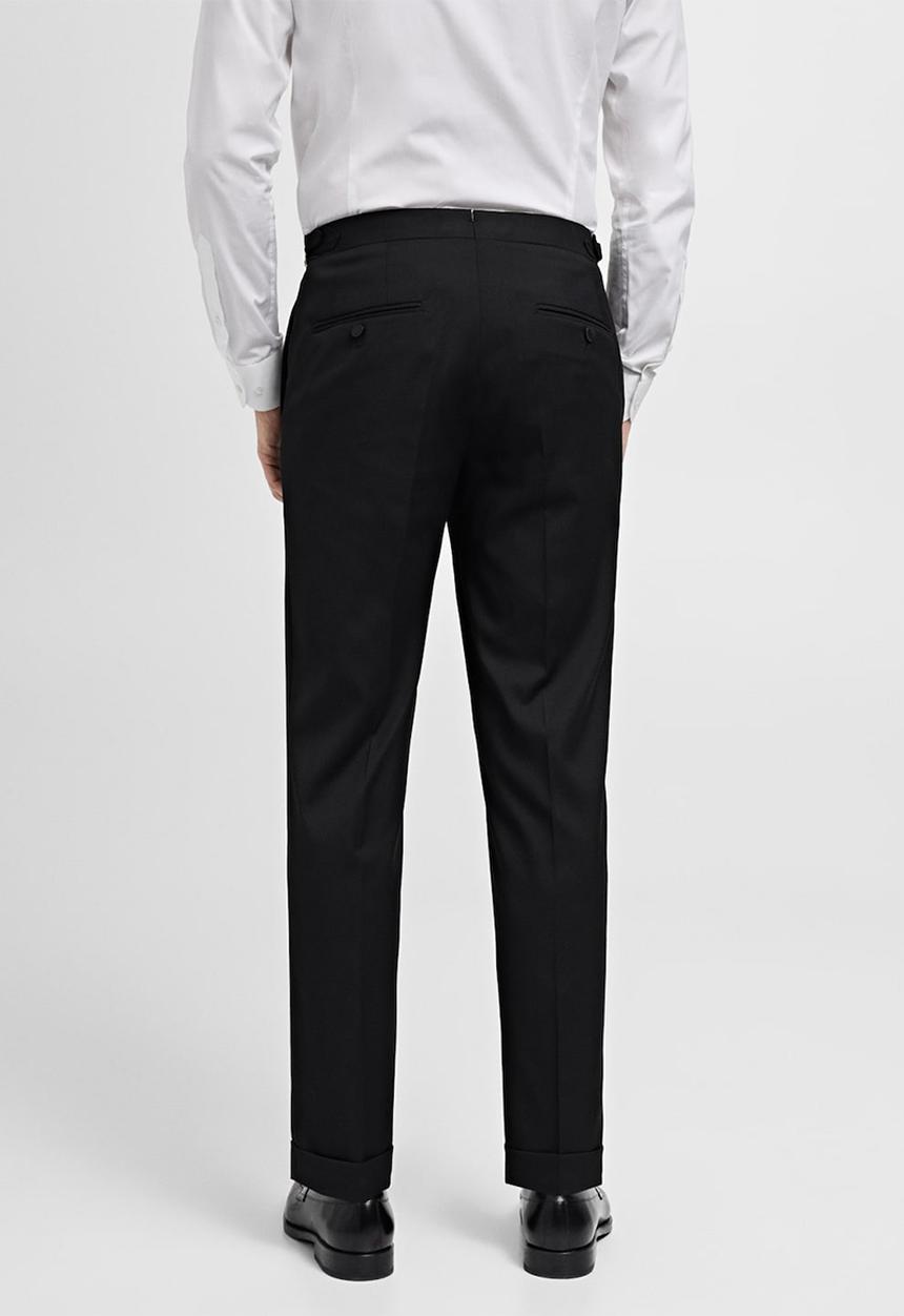 MANGO - Trousers smoking - black