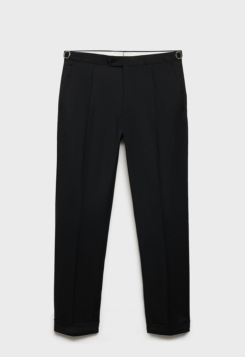MANGO - Trousers smoking - black
