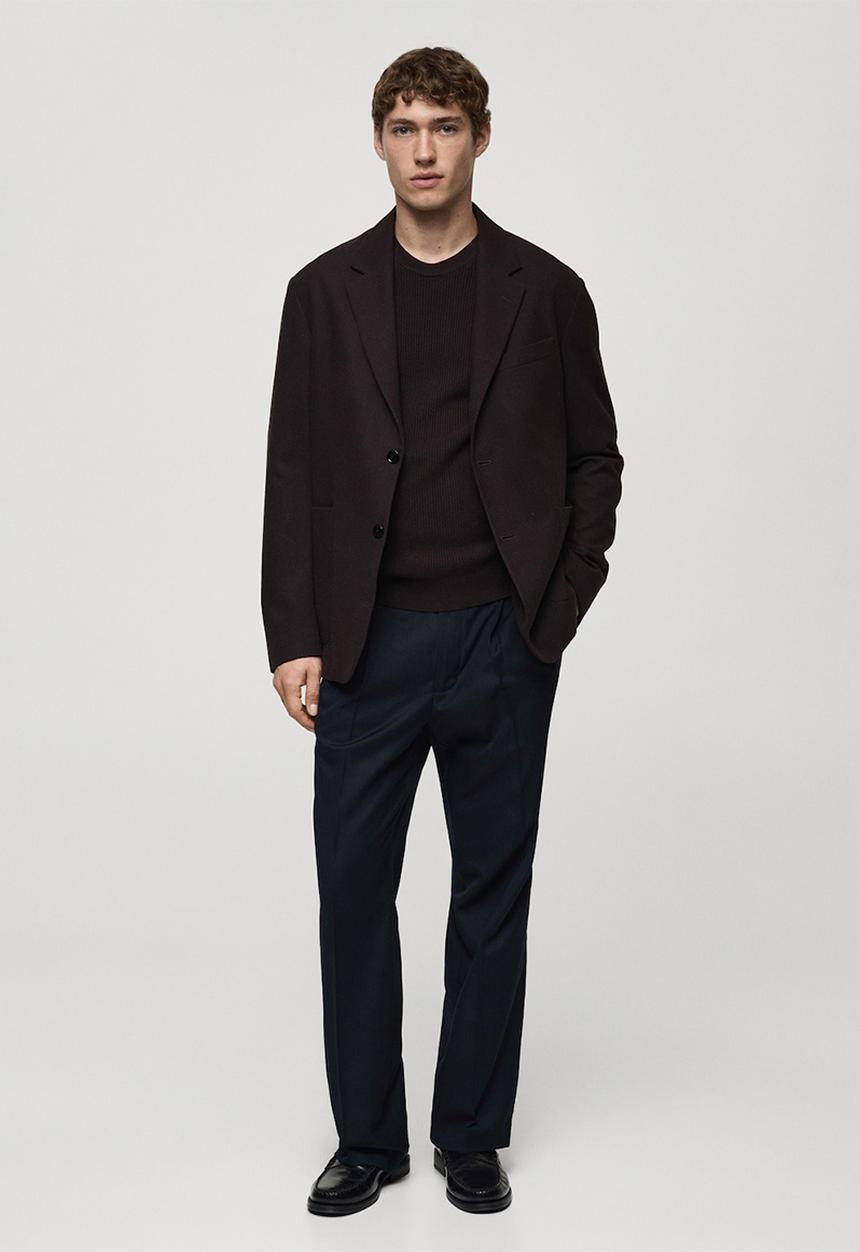 MANGO - Trousers sergi - navy