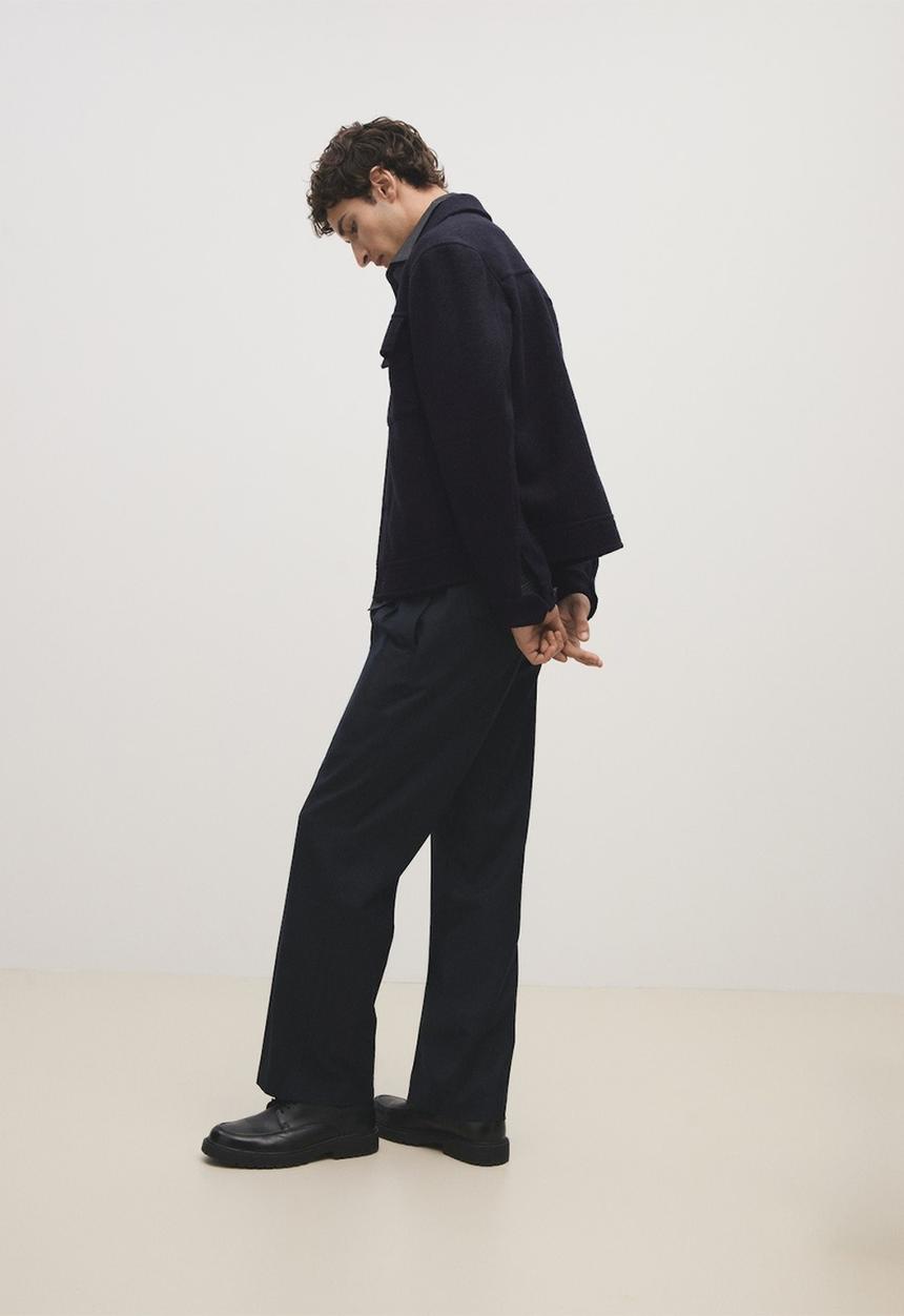 MANGO - Trousers sergi - navy