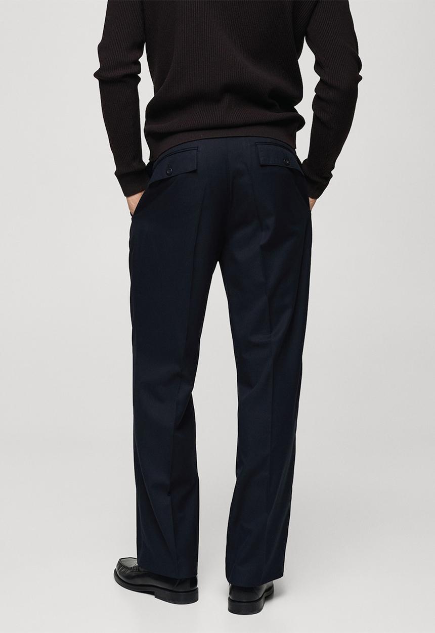 MANGO - Trousers sergi - navy