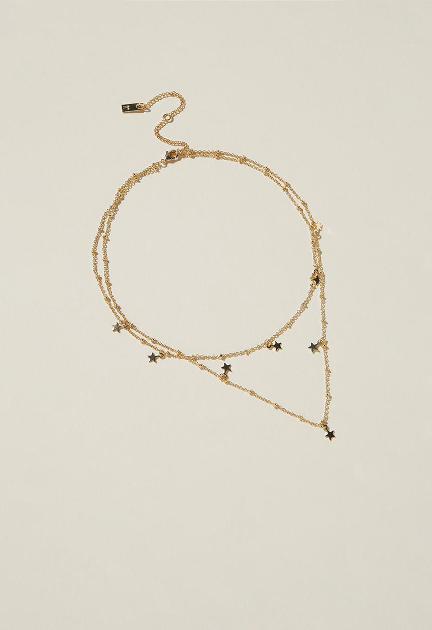 Rubi - 2 Pack fine chain necklace - gold
