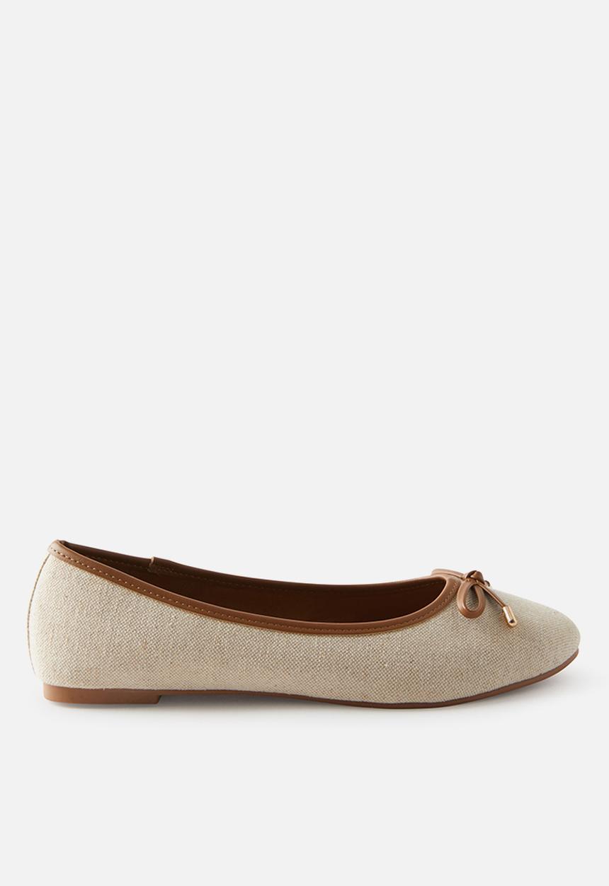 Cotton On - Emma bow ballerina - canvas/tan