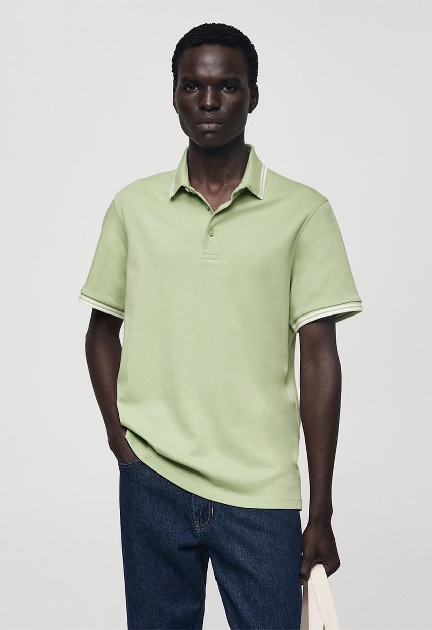 MANGO - Poloshirt omarp - light pastel green
