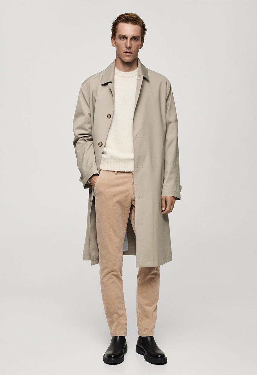 MANGO - Trousers Berdam - Light Beige