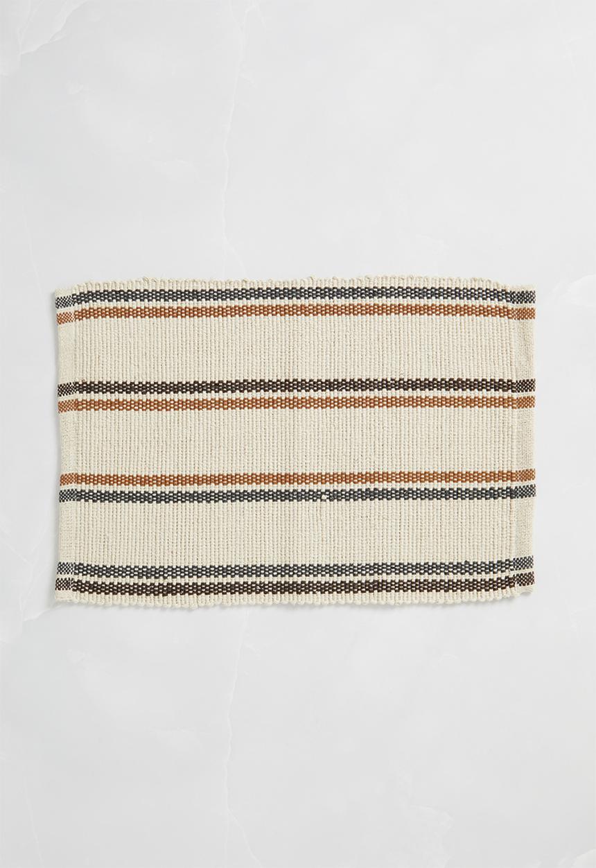 Sixth Floor - Stripe cotton placemats set of 4 - White