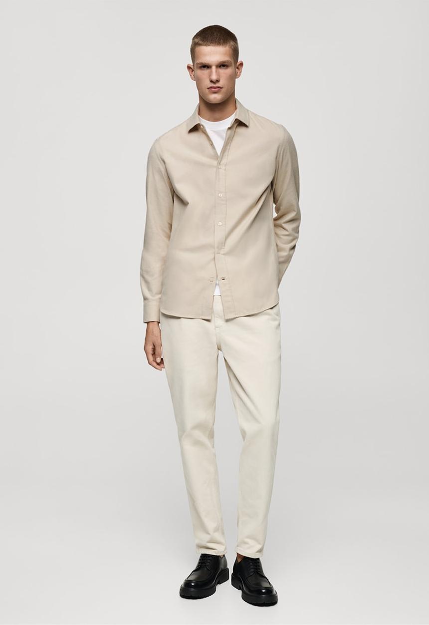 MANGO - Shirt ivo - light pastel gray