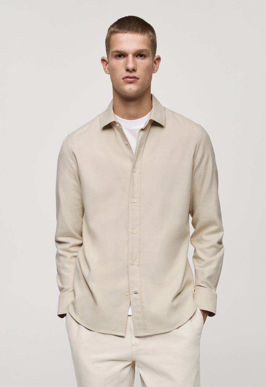 MANGO - Shirt ivo - light pastel gray
