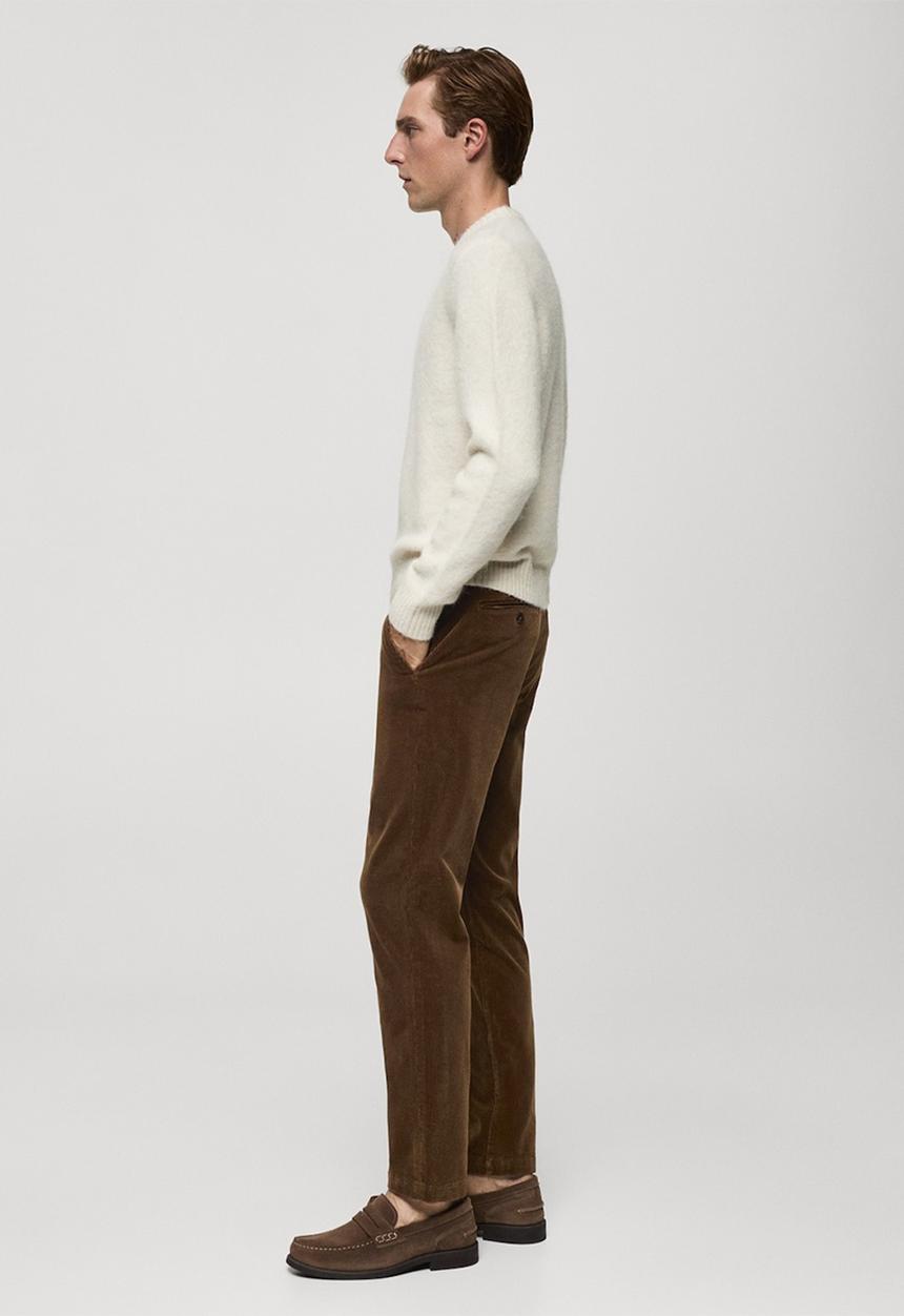MANGO - Trousers Berdam - Medium Brown