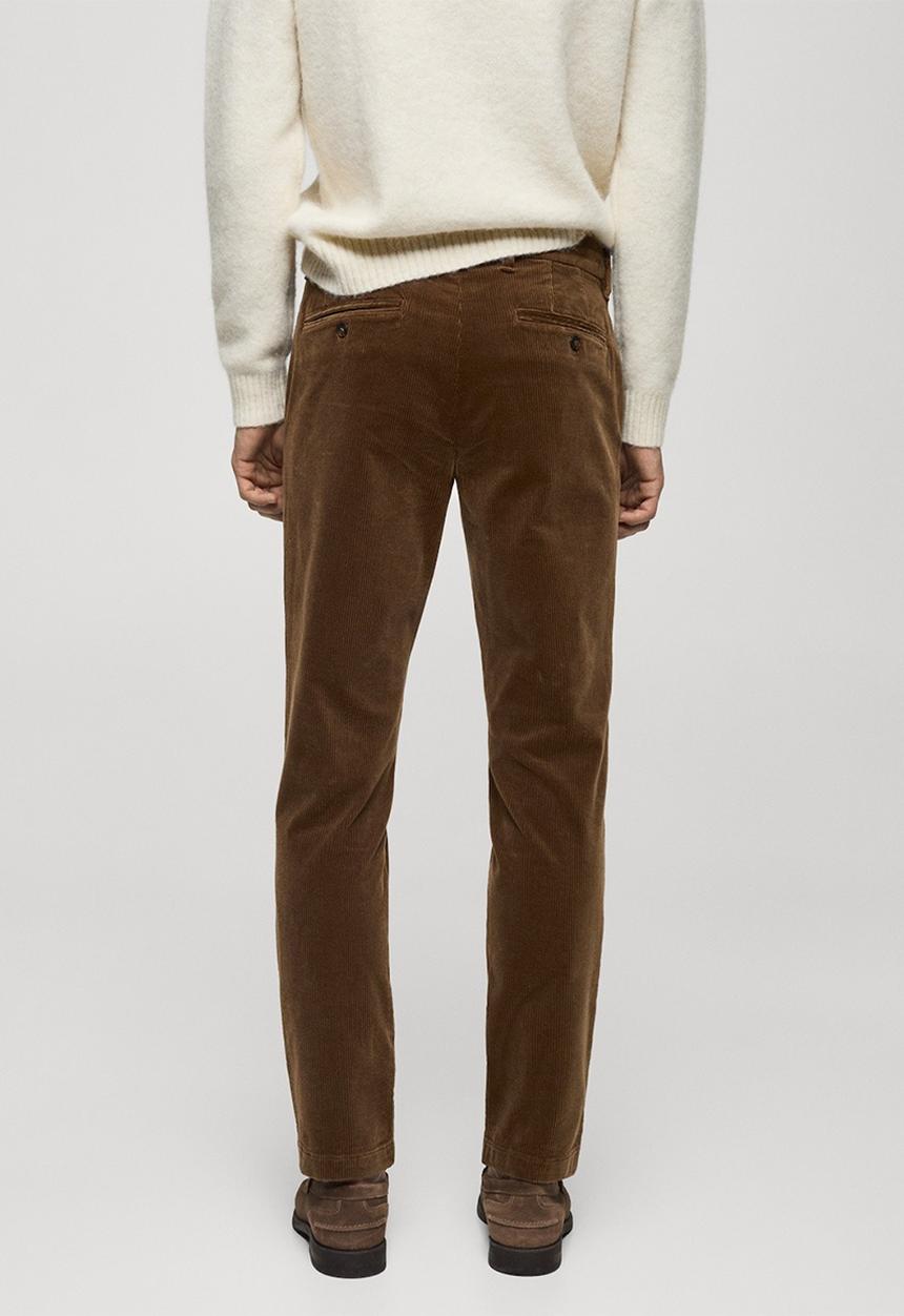 MANGO - Trousers Berdam - Medium Brown