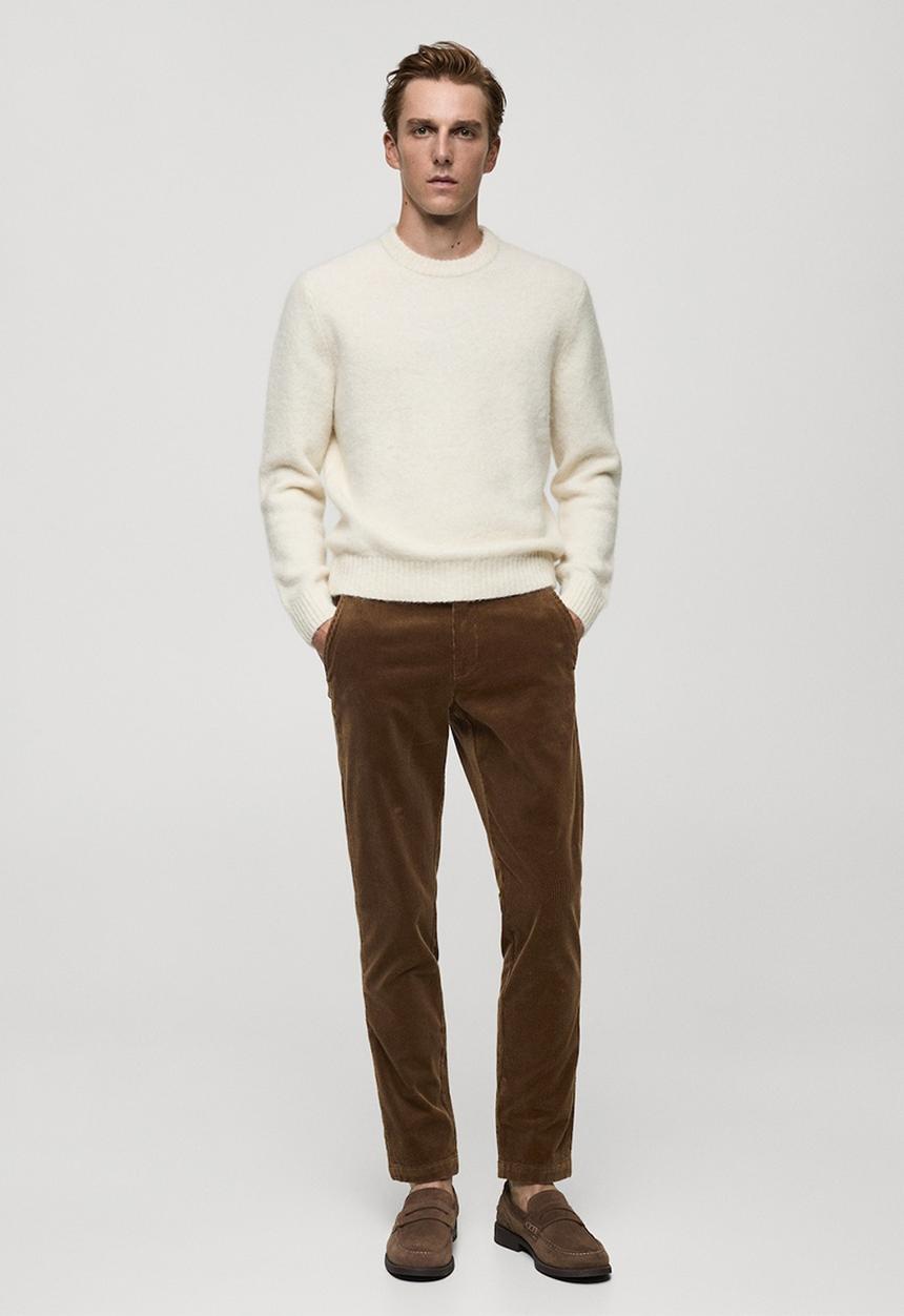 MANGO - Trousers Berdam - Medium Brown