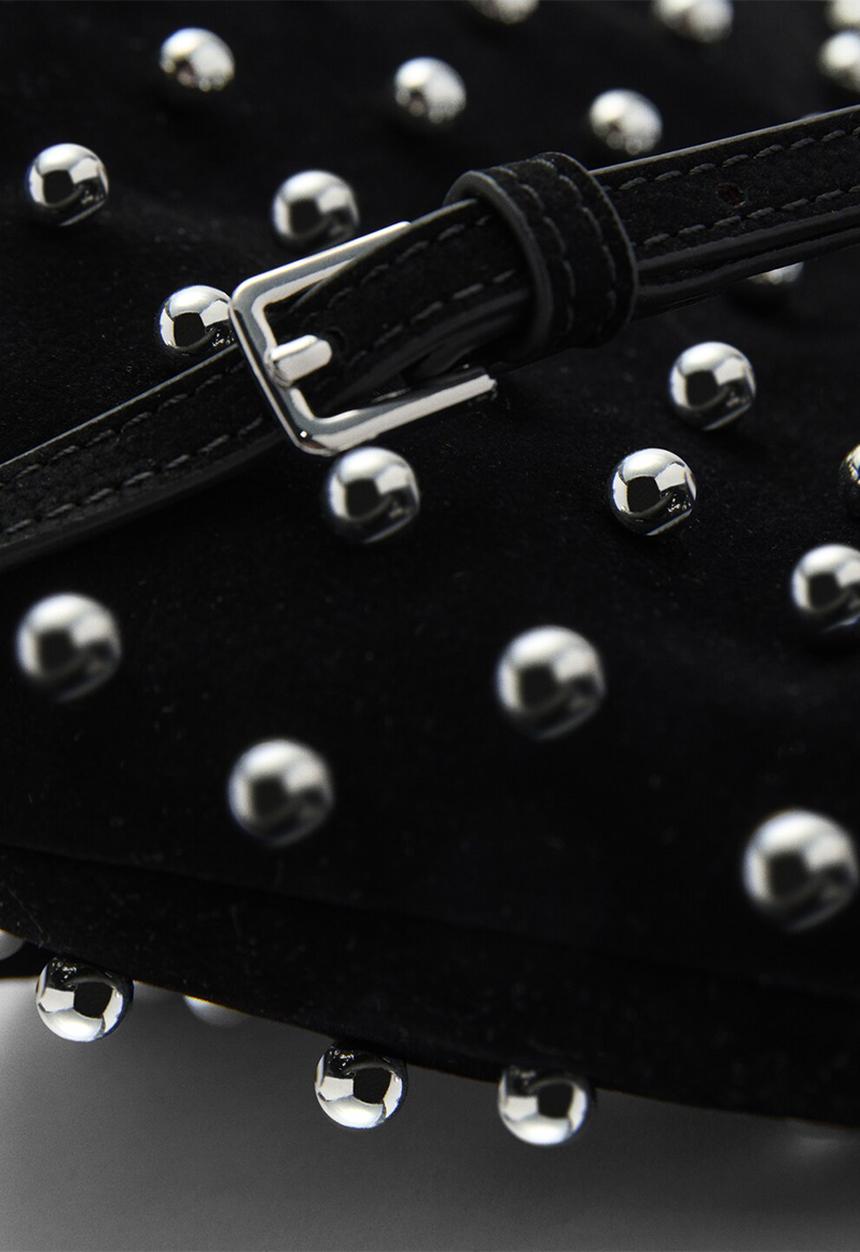 MANGO - Lunares top handle bag-black