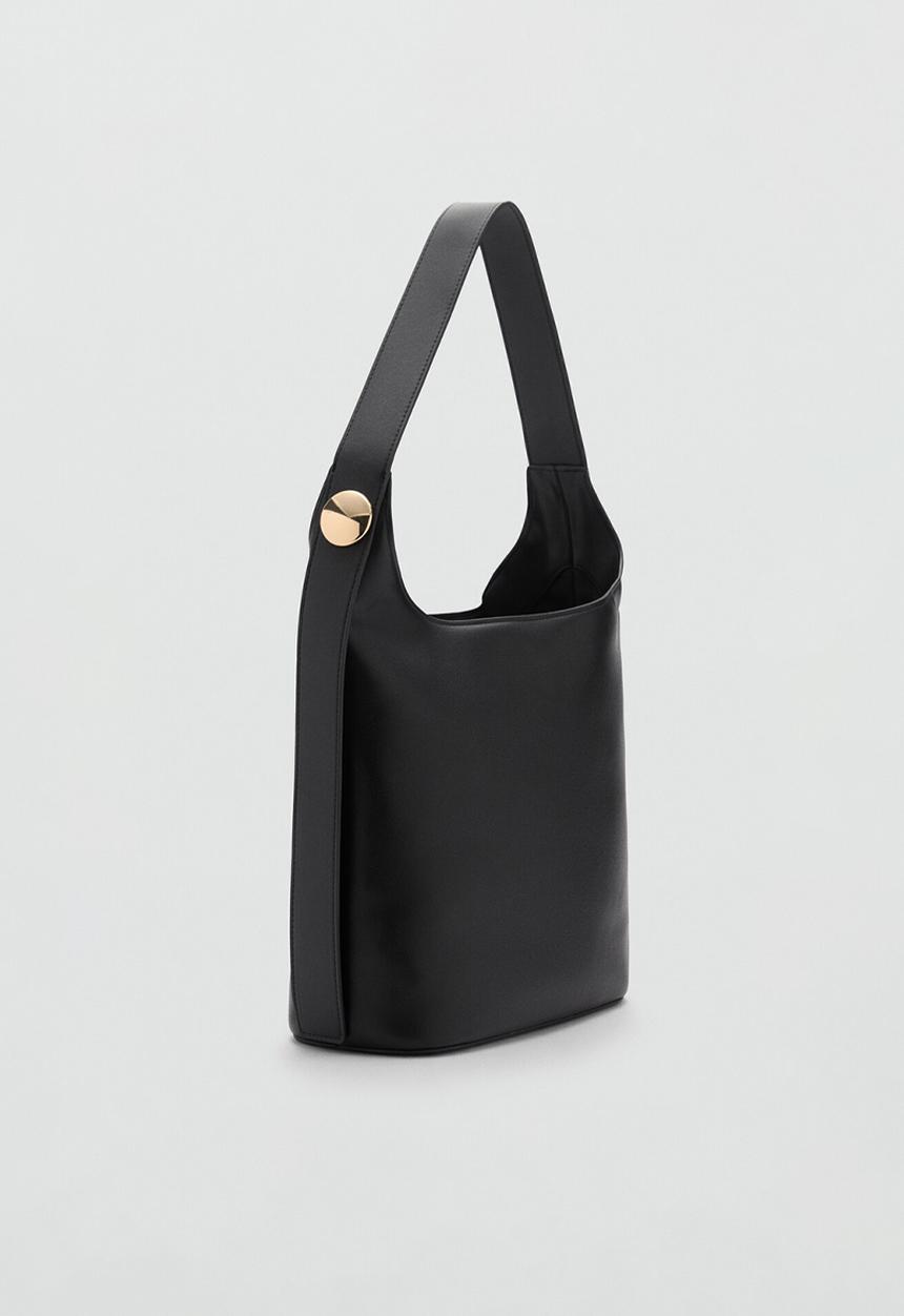 MANGO - Tote bag freckle - black
