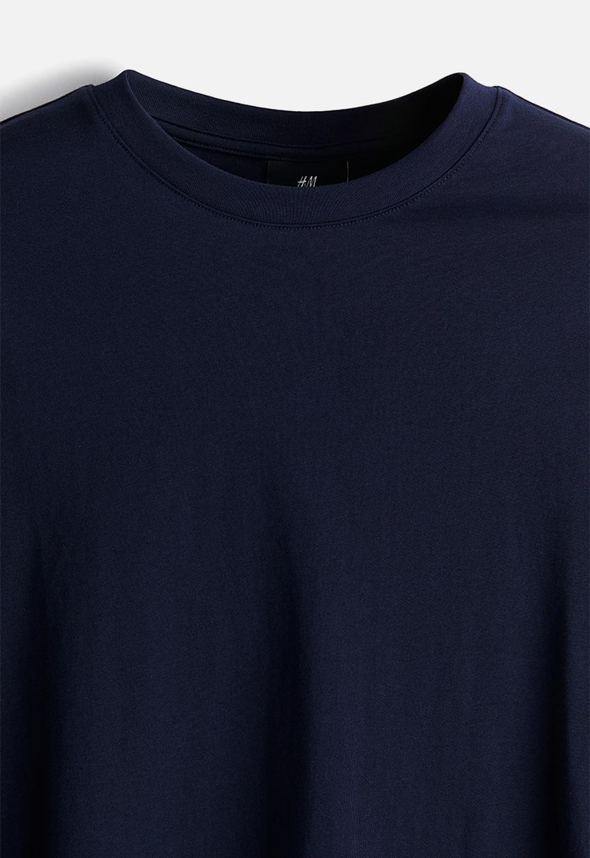 H&M - Regular fit jersey top - navy blue