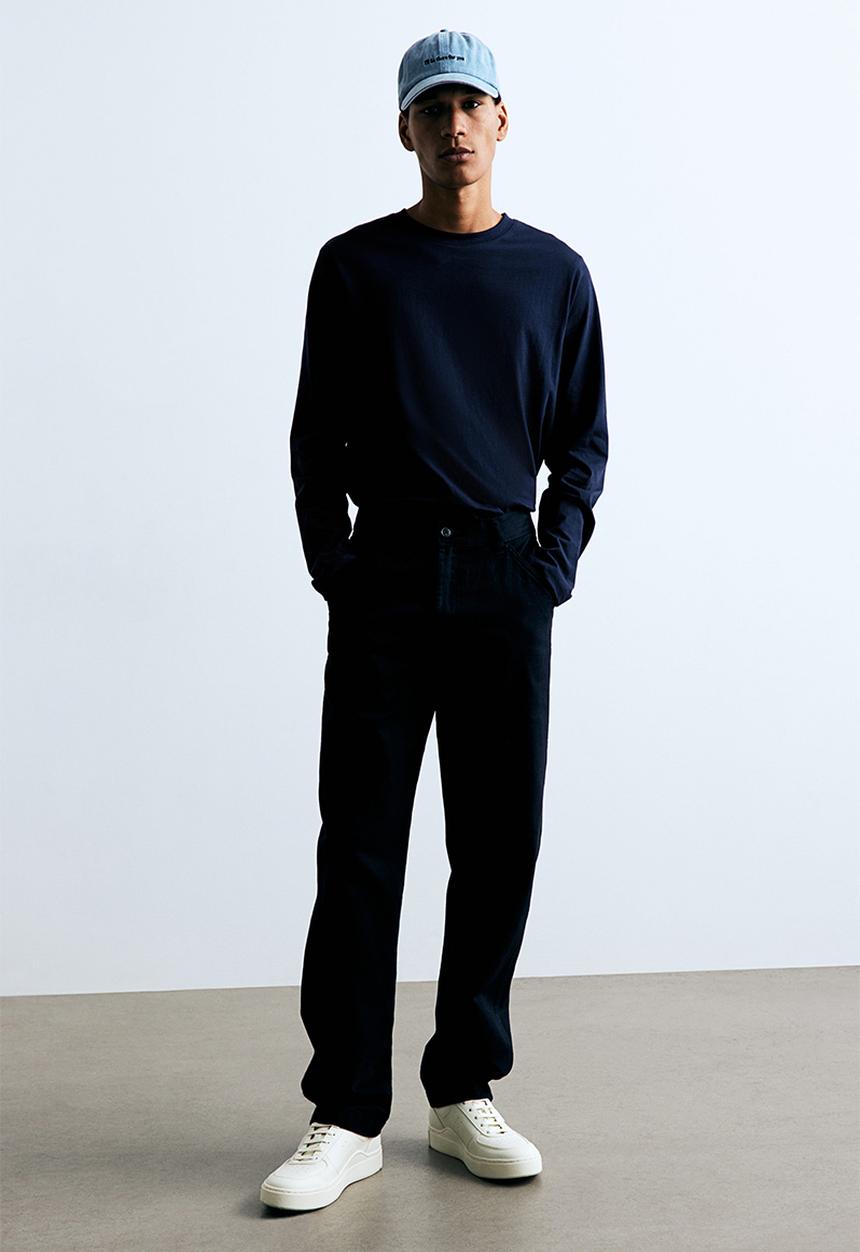 H&M - Regular fit jersey top - navy blue
