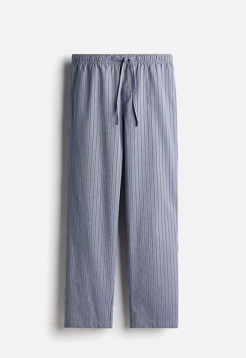 H&M - Relaxed fit pyjamas - light blue pinstriped
