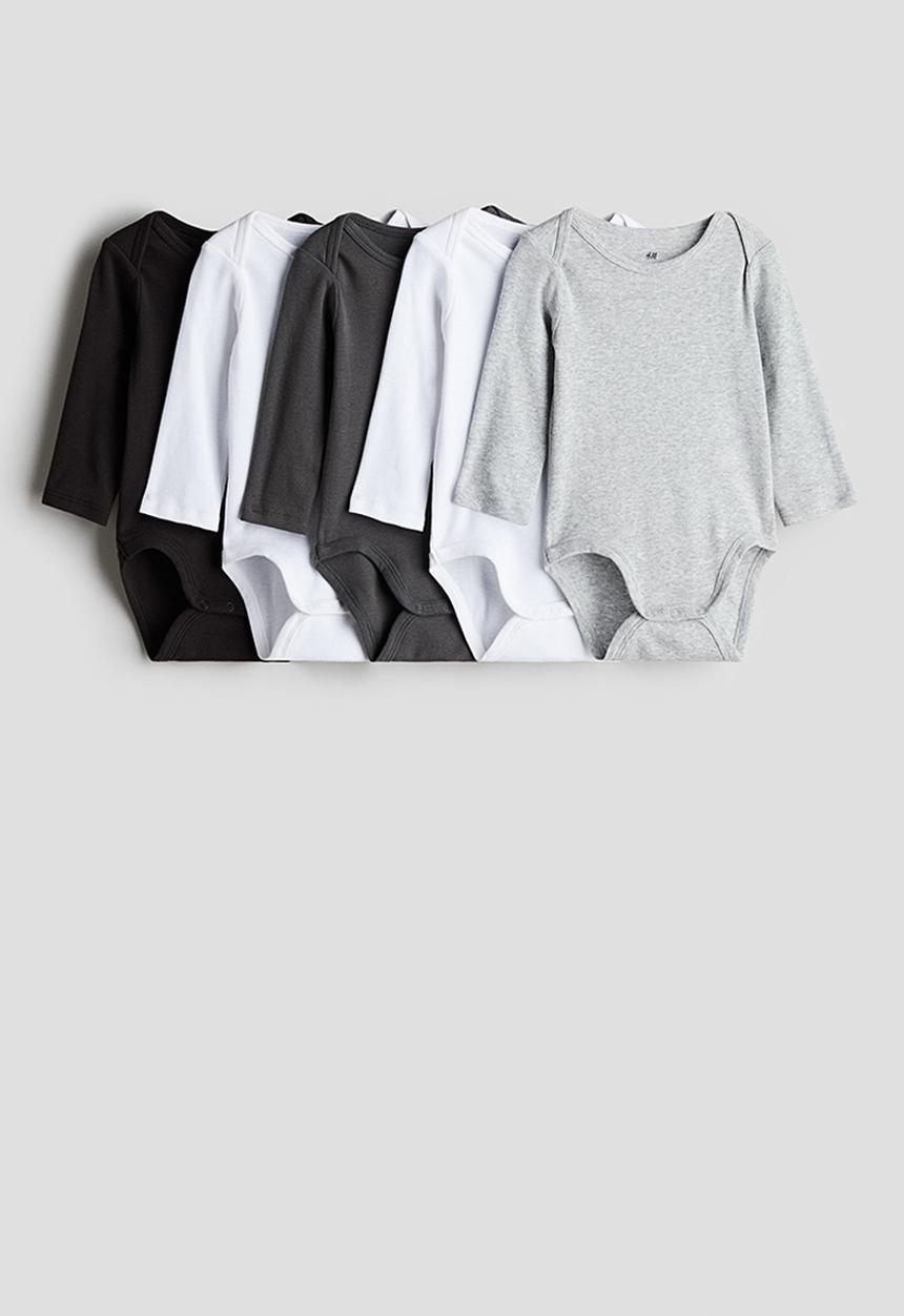 H&M - 5 pack bodysuits - multi