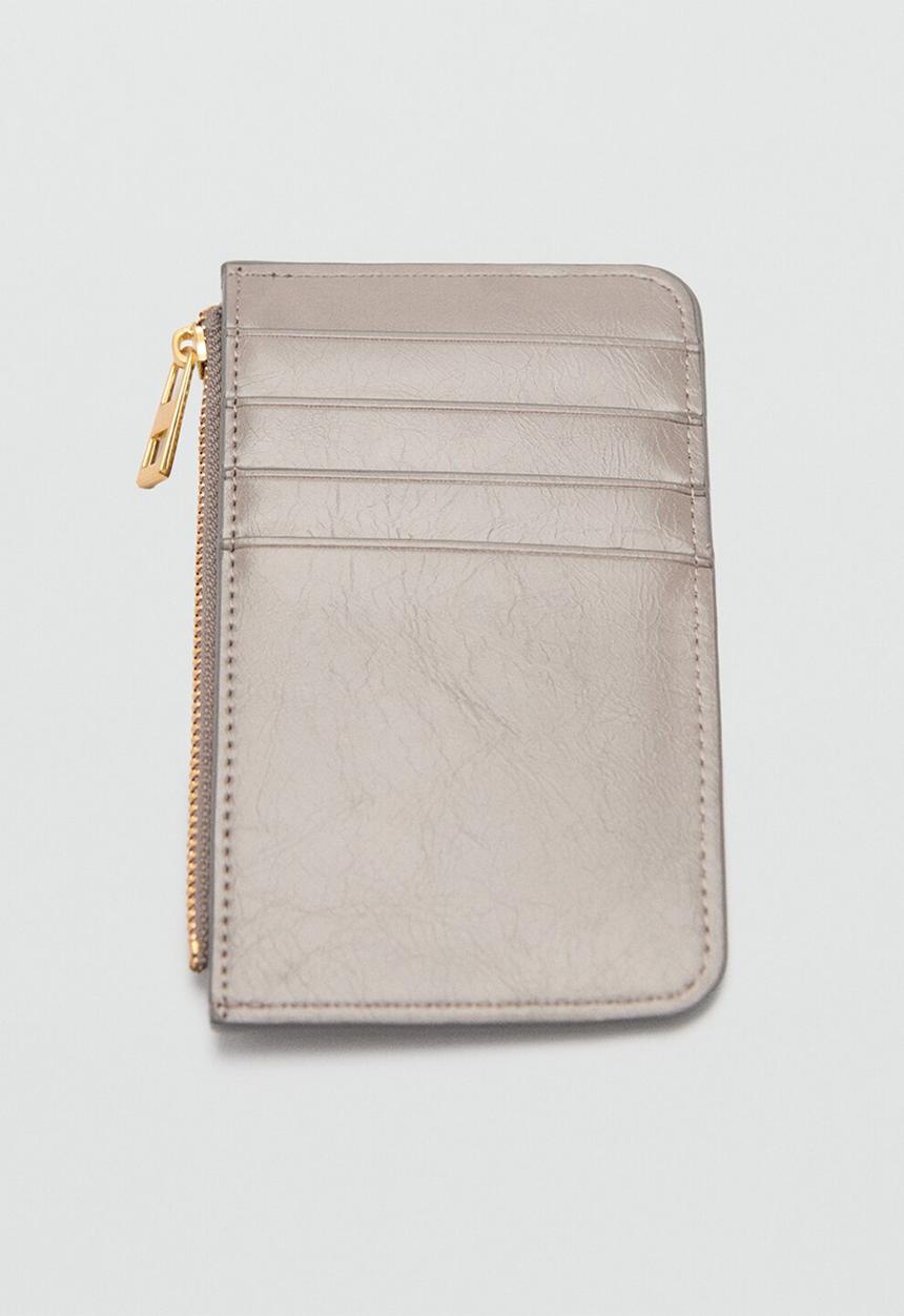 MANGO - Card holder vale - grey