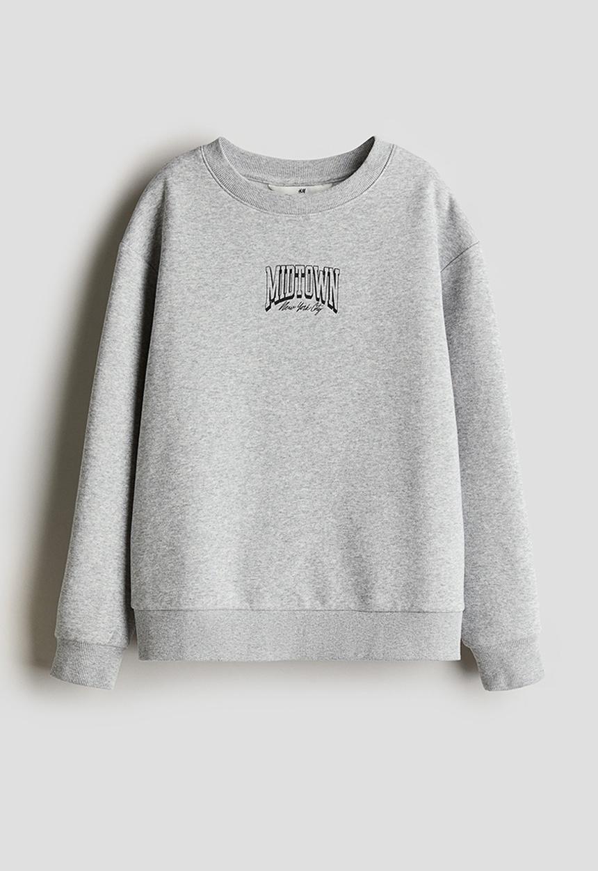 H&M - Crew-neck sweatshirt - light grey marl midtown