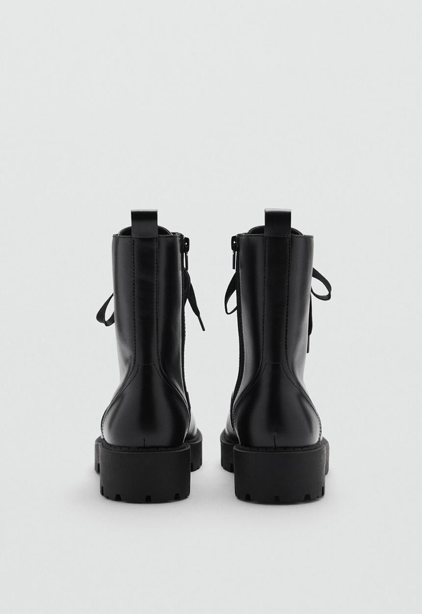 MANGO - Mountain leather ankle boot - black