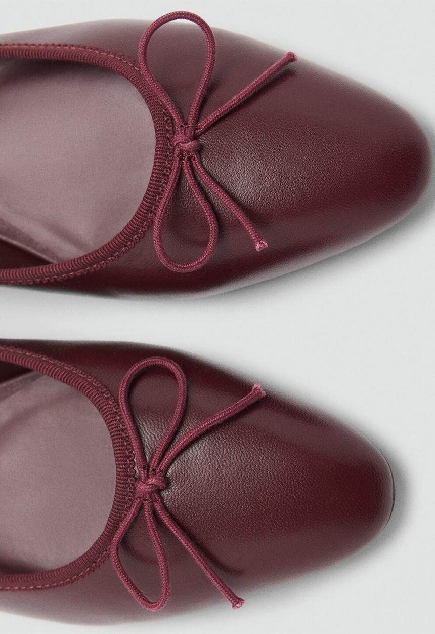 MANGO - Pova leather pump - dark red