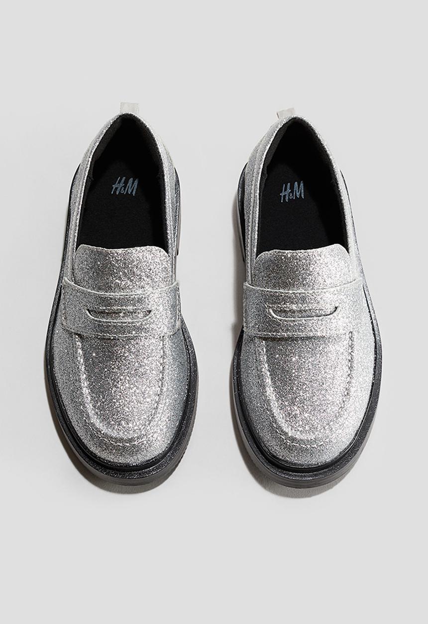 H&M - Loafers - silver-coloured/glitter