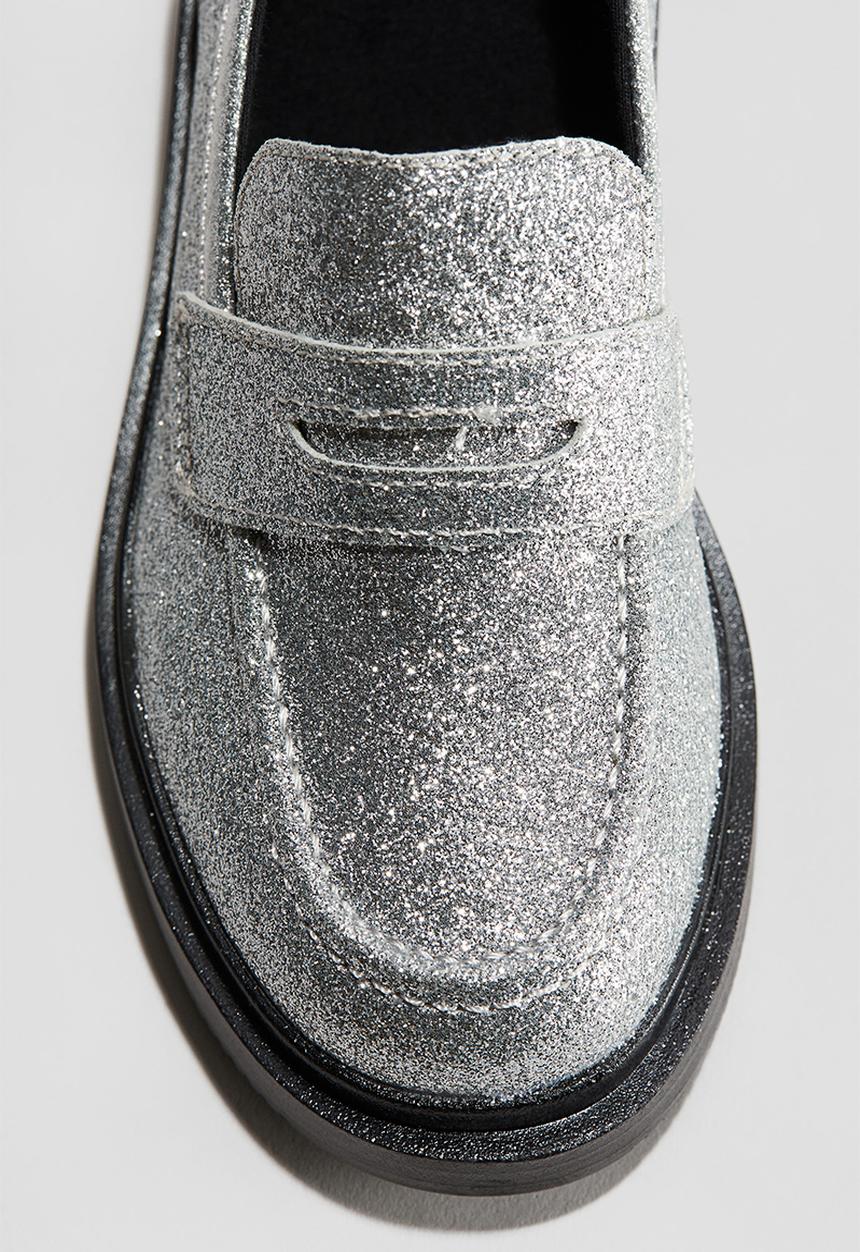 H&M - Loafers - silver-coloured/glitter