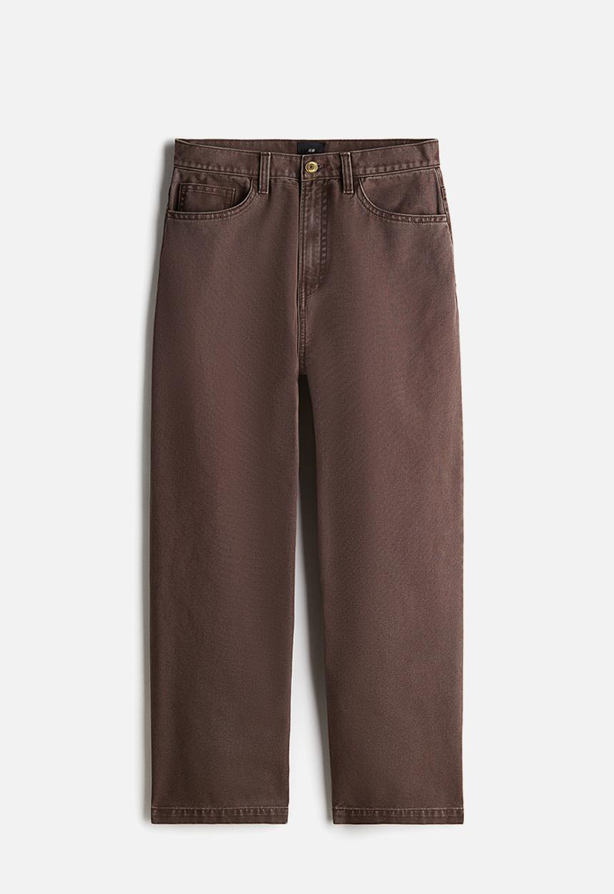 H&M - Baggy canvas trousers - dark brown