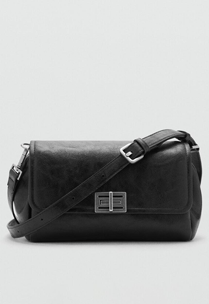 MANGO - Shoulder bag lima - black