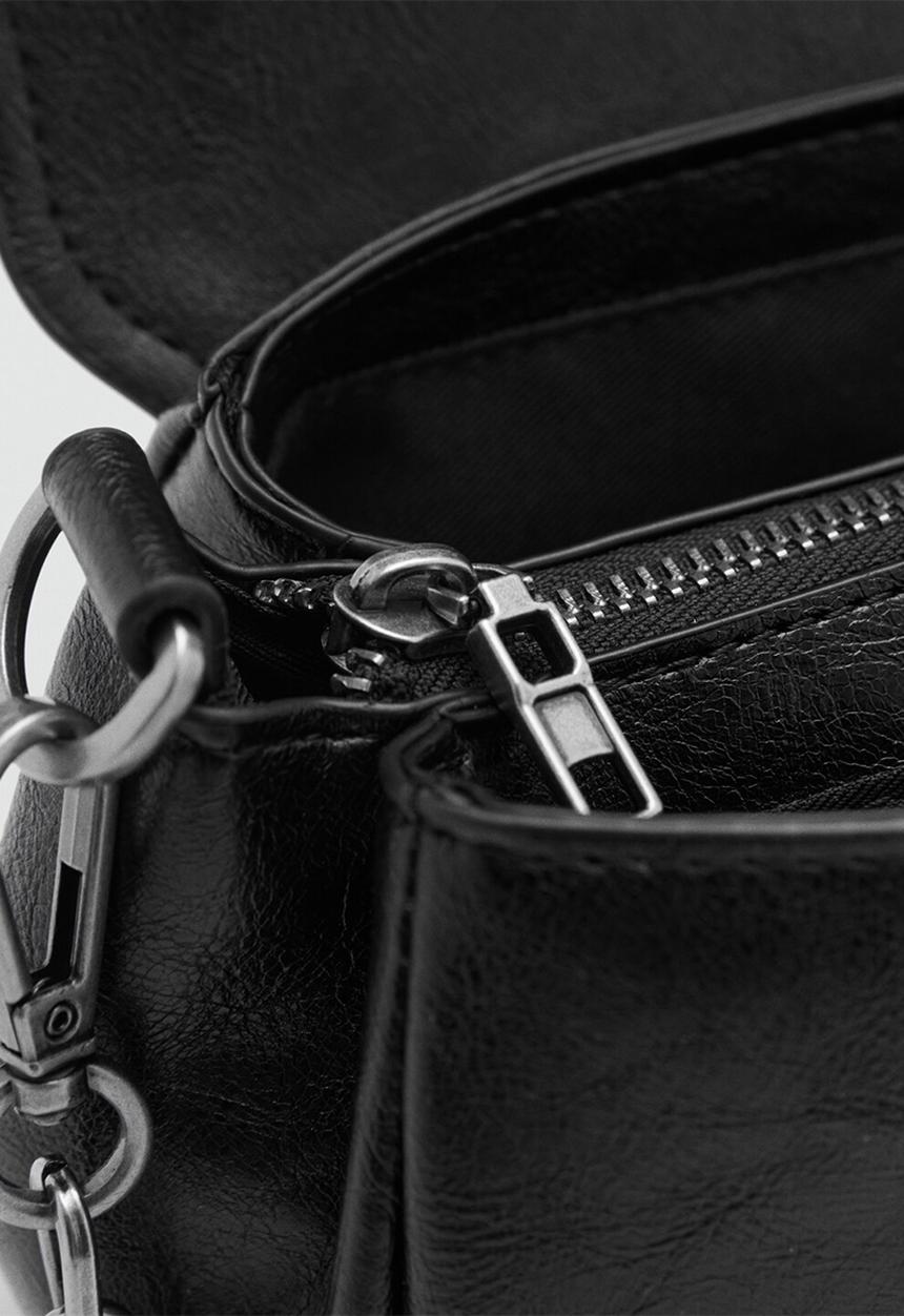 MANGO - Shoulder bag lima - black