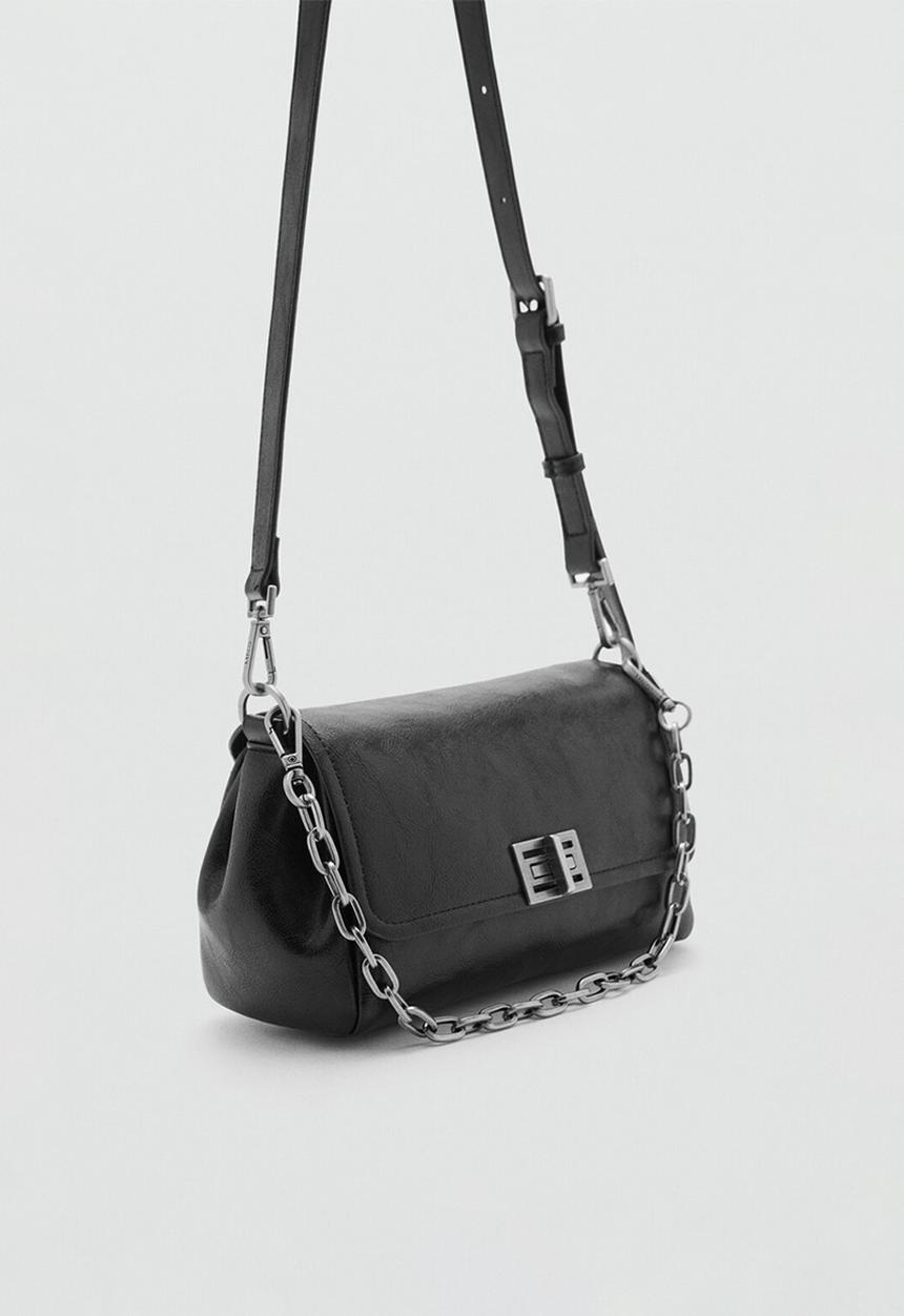 MANGO - Shoulder bag lima - black