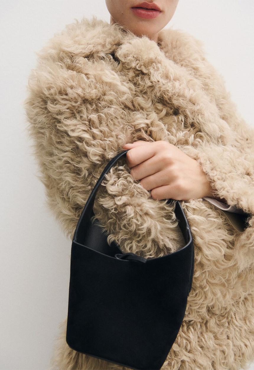 MANGO - Cata bucket bag - black