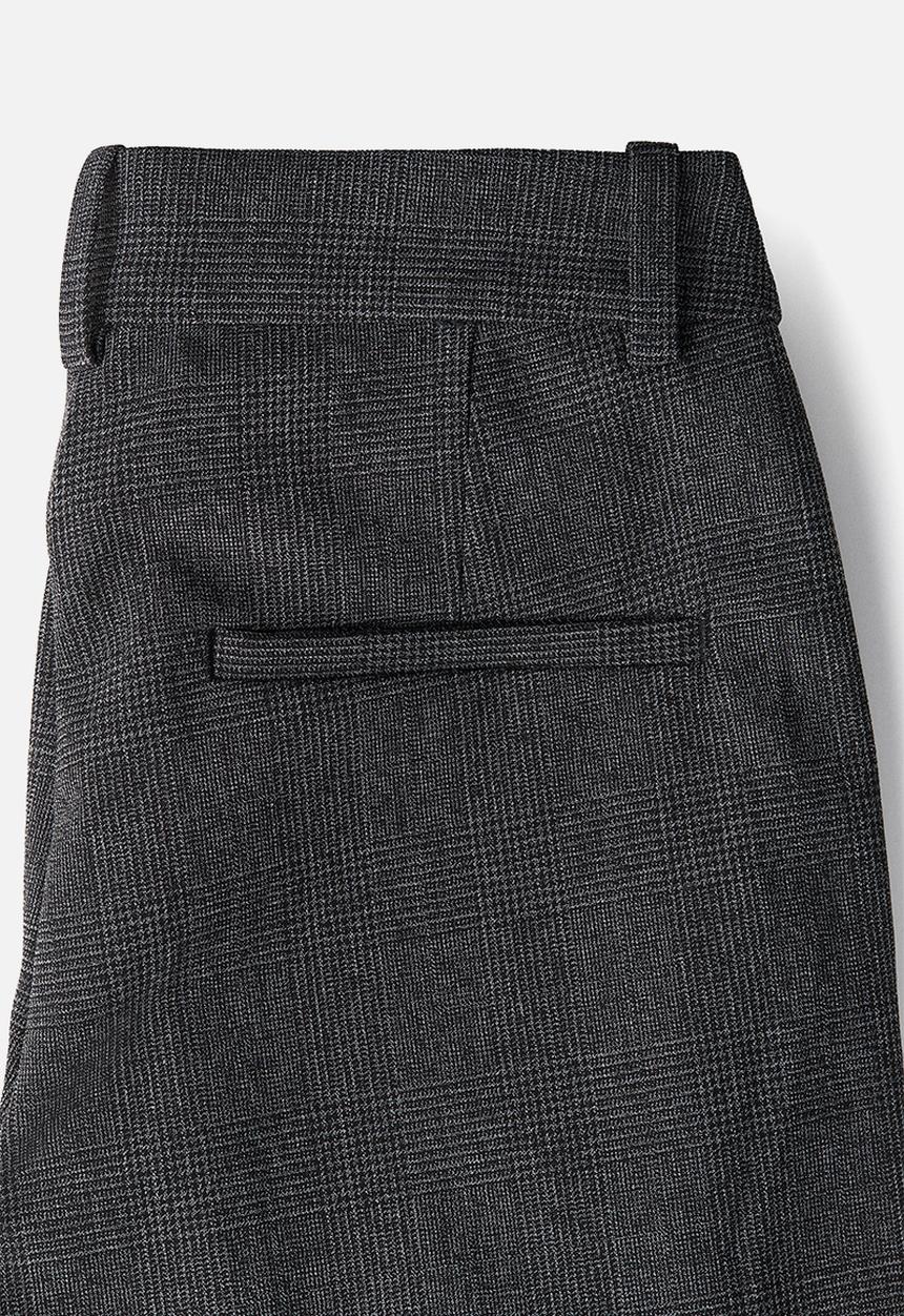 H&M - Cigarette trousers - dark grey/checked