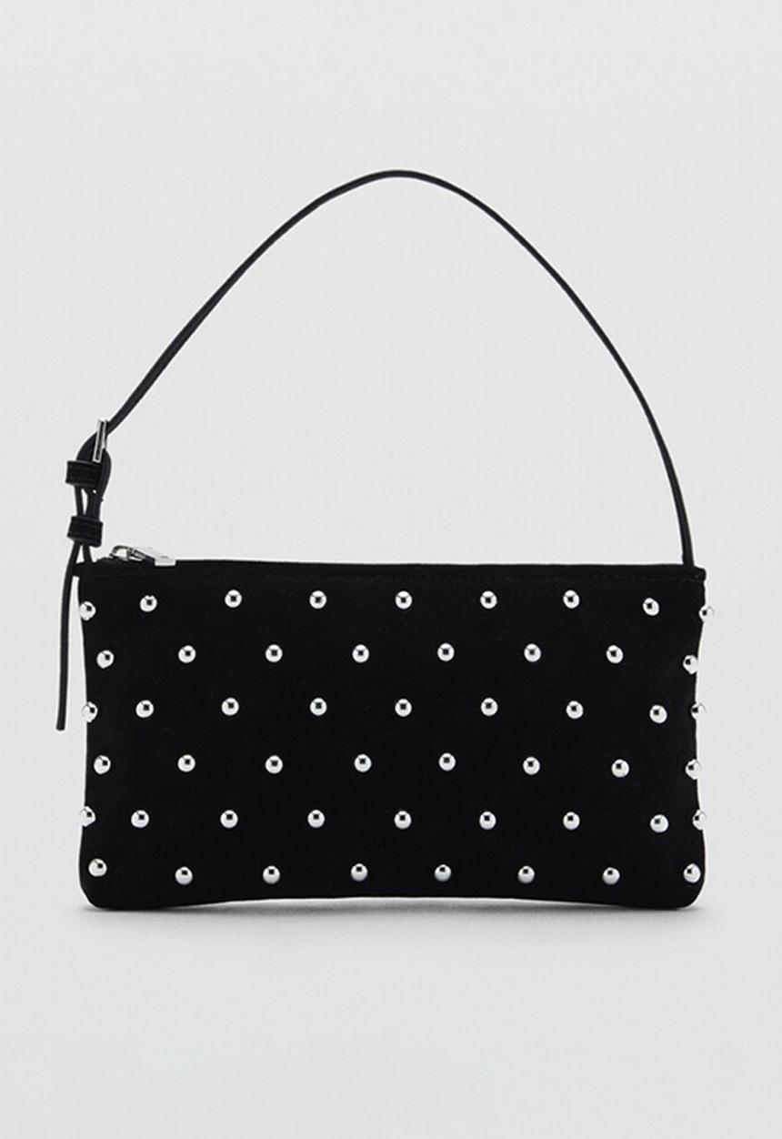 MANGO - Shoulder bag lunares-black