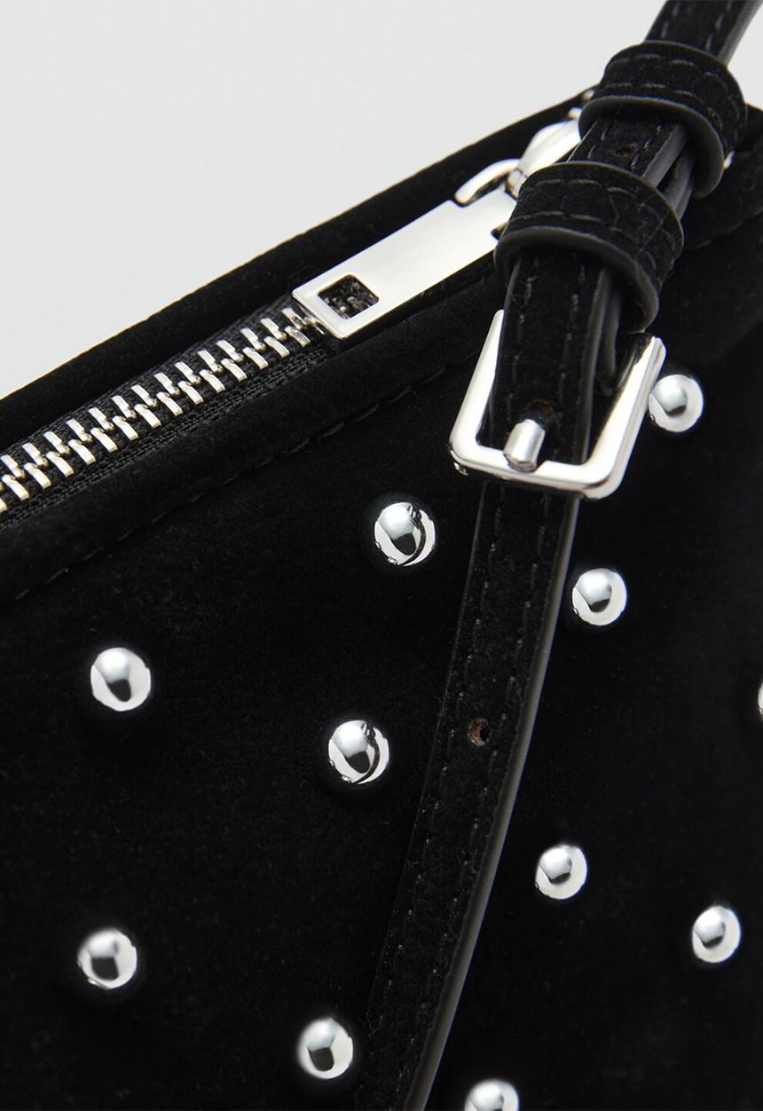 MANGO - Shoulder bag lunares-black