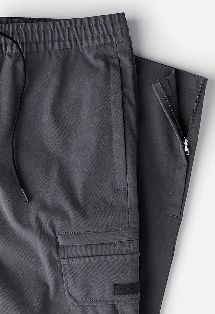 H&M - Slim fit cargo trousers - dark grey