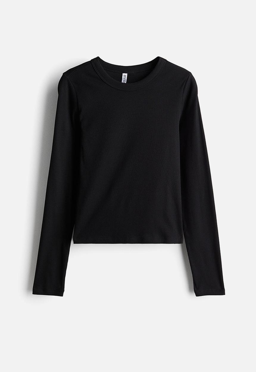 H&M - Long-sleeved top - black