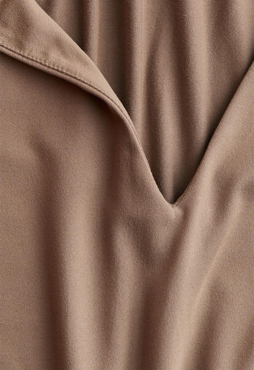 H&M - V-neck bodysuit - dark beige 