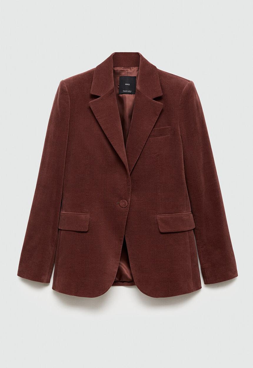 MANGO - Blazer Velveton - Dark Red