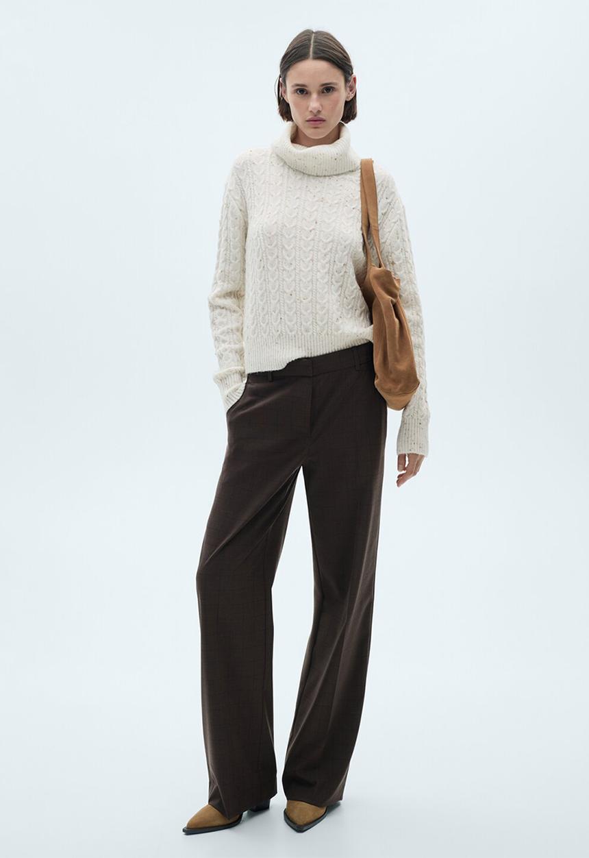 MANGO - Sweater trenzi - light beige