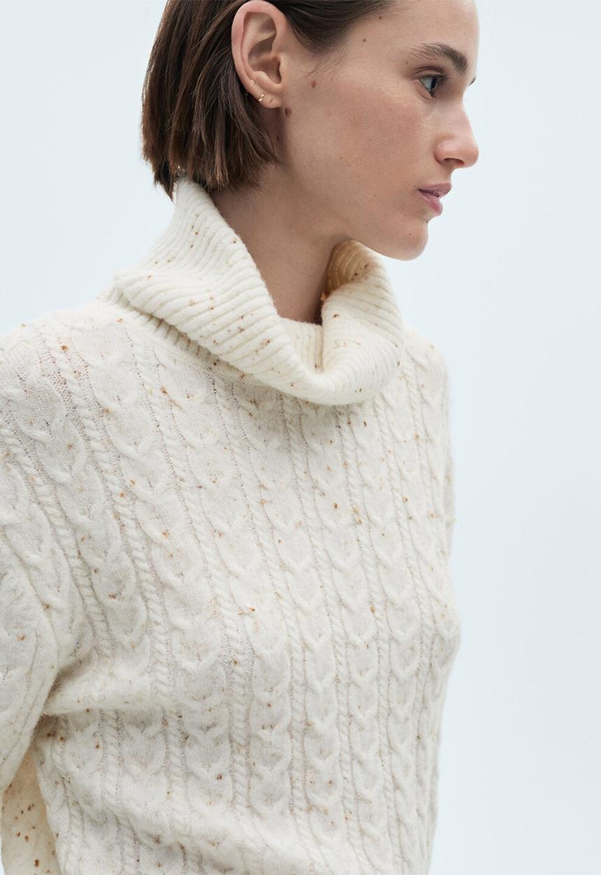 MANGO - Sweater trenzi - light beige