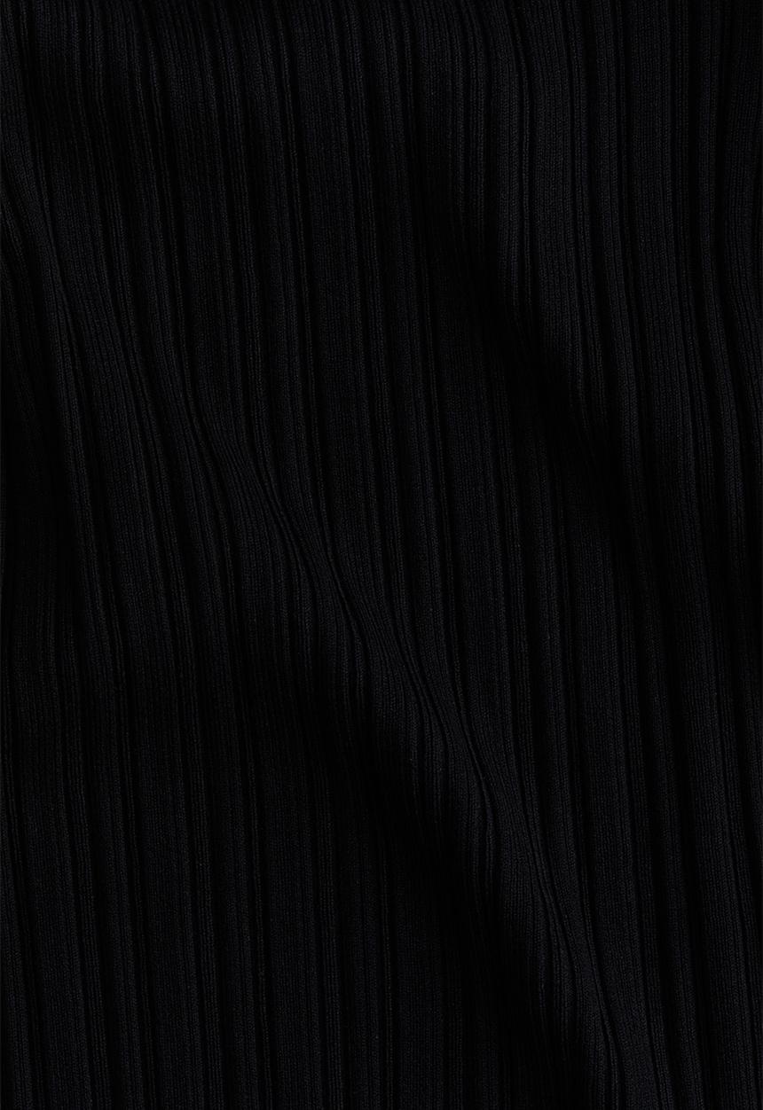 H&M - Rib-knit off-the-shoulder dress - black